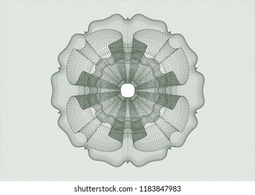 Green rosette or money style emblem