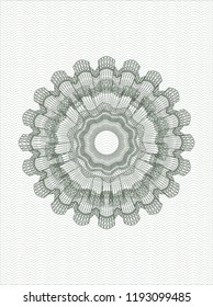 Green rosette or money style emblem