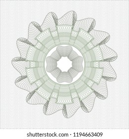 Green rosette or money style emblem