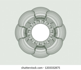 Green rosette or money style emblem