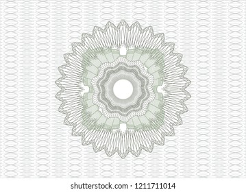 Green rosette or money style emblem