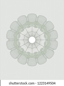Green rosette or money style emblem