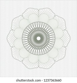 Green rosette or money style emblem