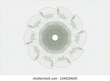 Green rosette or money style emblem