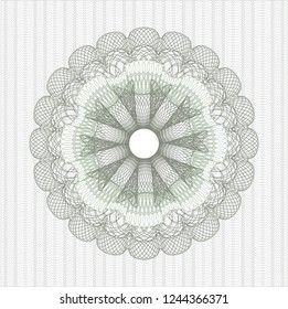 Green rosette or money style emblem