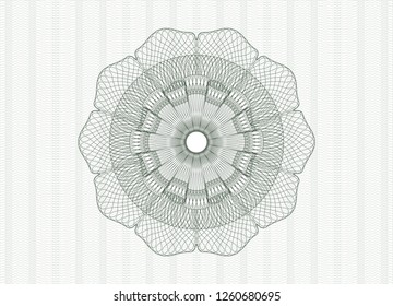 Green rosette or money style emblem