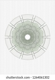 Green rosette or money style emblem