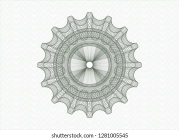Green rosette or money style emblem