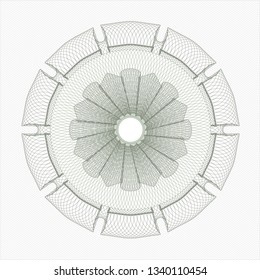 Green rosette or money style emblem