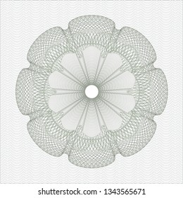 Green rosette or money style emblem