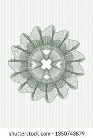 Green rosette or money style emblem