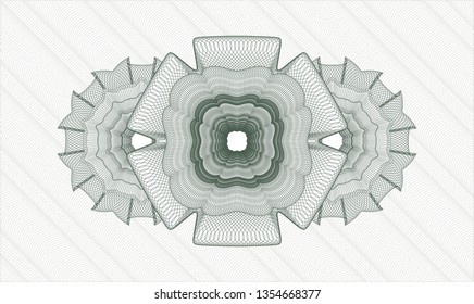 Green rosette or money style emblem