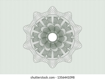 Green rosette or money style emblem