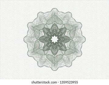 Green rosette or money style emblem