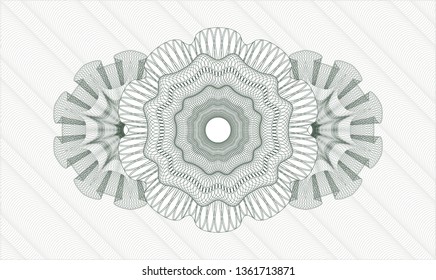 Green rosette or money style emblem