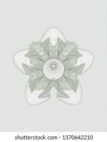 Green rosette or money style emblem