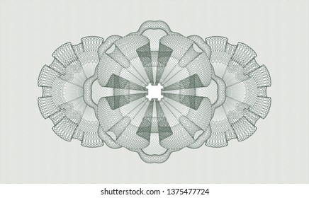 Green rosette or money style emblem