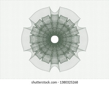 Green rosette or money style emblem