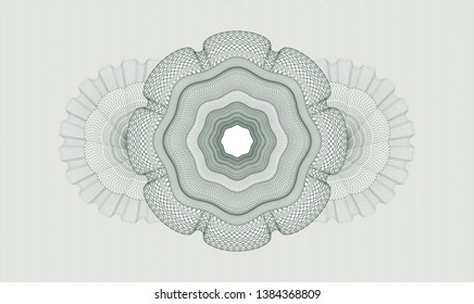 Green rosette (money style emblem). Vector Illustration. Detailed.