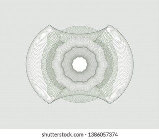 Green rosette (money style emblem). Vector Illustration. Detailed.
