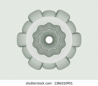 Green rosette (money style emblem). Vector Illustration. Detailed.