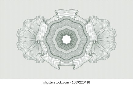 Green rosette (money style emblem). Vector Illustration. Detailed.
