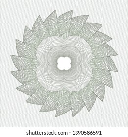 Green rosette (money style emblem). Vector Illustration. Detailed.