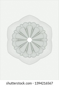 Green rosette or money style emblem. Vector Illustration. Detailed.