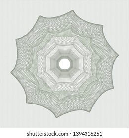 Green rosette (money style emblem). Vector Illustration. Detailed.