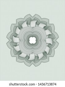 Green rosette (money style emblem). Vector Illustration. Detailed.