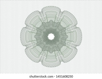 Green rosette (money style emblem). Vector Illustration. Detailed.