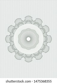Green rosette (money style emblem). Vector Illustration. Detailed.