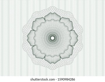 Green rosette (money style emblem). Vector Illustration. Detailed.