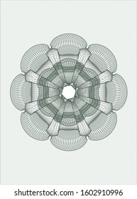 Green rosette (money style emblem). Vector Illustration. Detailed.