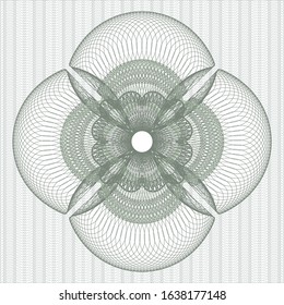 Green rosette (money style emblem). Vector Illustration. Detailed.
