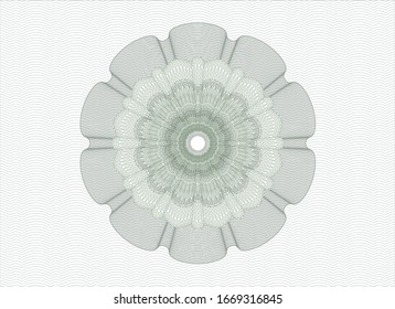 Green rosette (money style emblem). Vector Illustration. Detailed.