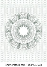 Green rosette or money style emblem. Vector Illustration. Detailed.