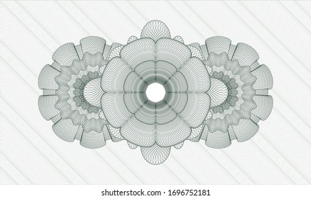 Green rosette (money style emblem). Vector Illustration. Detailed.