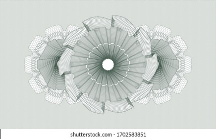 Green rosette (money style emblem). Vector Illustration. Detailed 