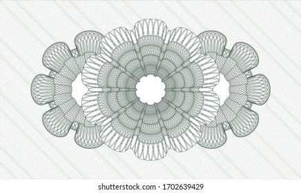 Green rosette (money style emblem). Vector Illustration. Detailed 