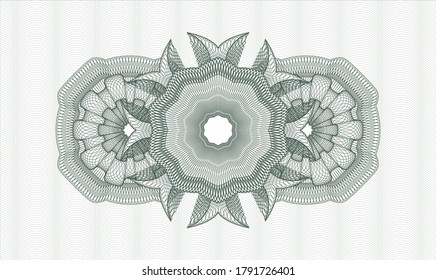 Green rosette (money style emblem). Vector Illustration. Detailed 