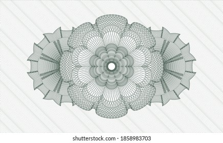 Green rosette (money style emblem). Vector Illustration. Detailed 