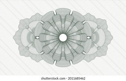 Estampilla verde o emblema del estilo del dinero. Ilustración vectorial. Detallado 