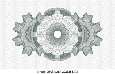 Green rosette (money style emblem). Vector Illustration. Detailed 