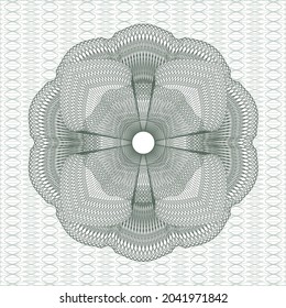Green rosette (money style emblem). Vector Illustration. Detailed. 