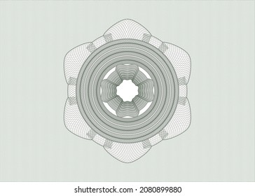 Green rosette (money style emblem). Vector Illustration. Detailed. 