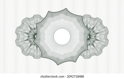 Green rosette (money style emblem). Vector Illustration. Detailed 