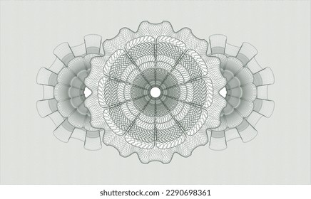 Green rosette (money style emblem). Vector Illustration. Detailed 