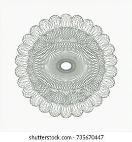Green rosette or money style emblem