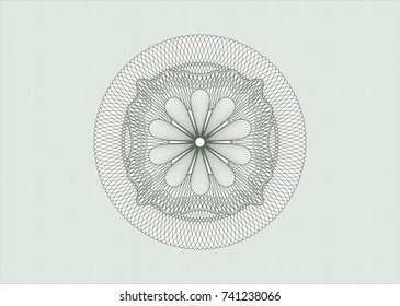 Green rosette or money style emblem
